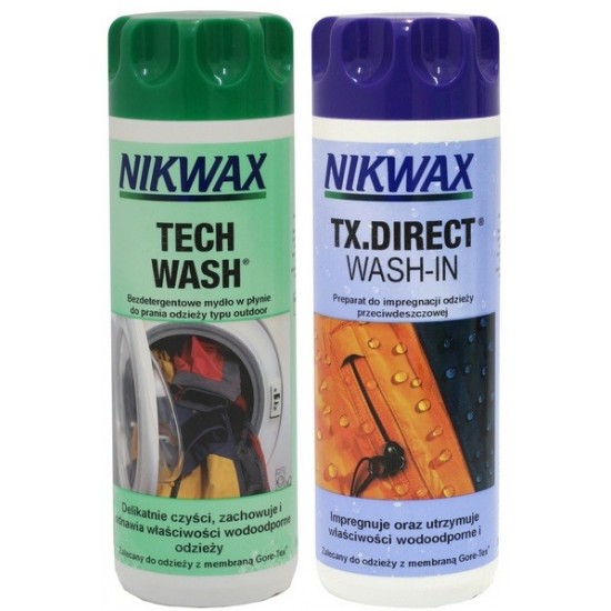 Komplet płyn do prania NikwaX Tech Wash + Impregnat NikwaX TX Direct
